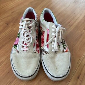 Floral Vans Womens/Men Sneakers W7 M5.5